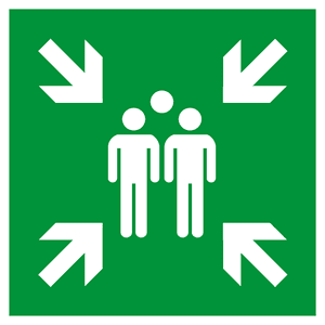 Evacuatie pictogram: verzamelplaats