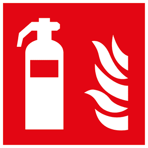 pictogramme de sécurité incendie - pictogramme de l'extincteur : emplacement de l'extincteur