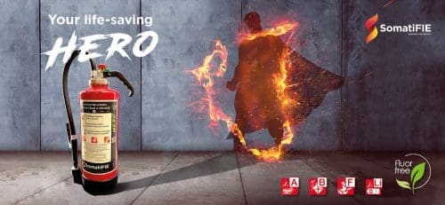 Extincteur sans fluor : découvrez l'extincteur à mousse Hero avec mousse d'extinction sans fluor
